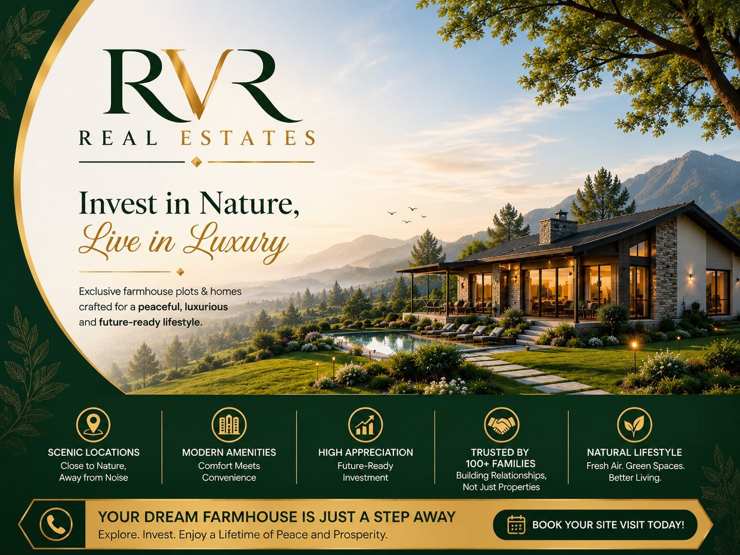 RVR farmhouse property in the hills